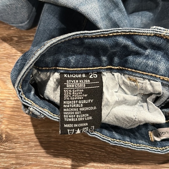 KLIQUE B. Women’s Skinny Jeans - Size 25 - Picture 6 of 6
